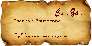Csernok Zsuzsanna névjegykártya